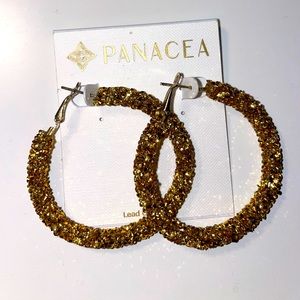 Sparkly Gold Hoops from Panacea